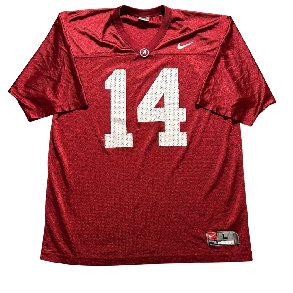 Nike Alabama Crimson Tide Jersey Mens Large Crimson Red Number 14 Football